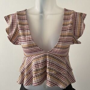 💖5 for $25💖 Forever 21 Butterfly Print Stretch Top, Size Small